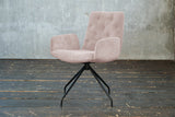 KAWOLA Stuhl NEW CHARME Drehstuhl Esszimmersessel Cord rosa