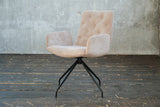 KAWOLA Stuhl NEW CHARME Drehstuhl Esszimmersessel Cord taupe