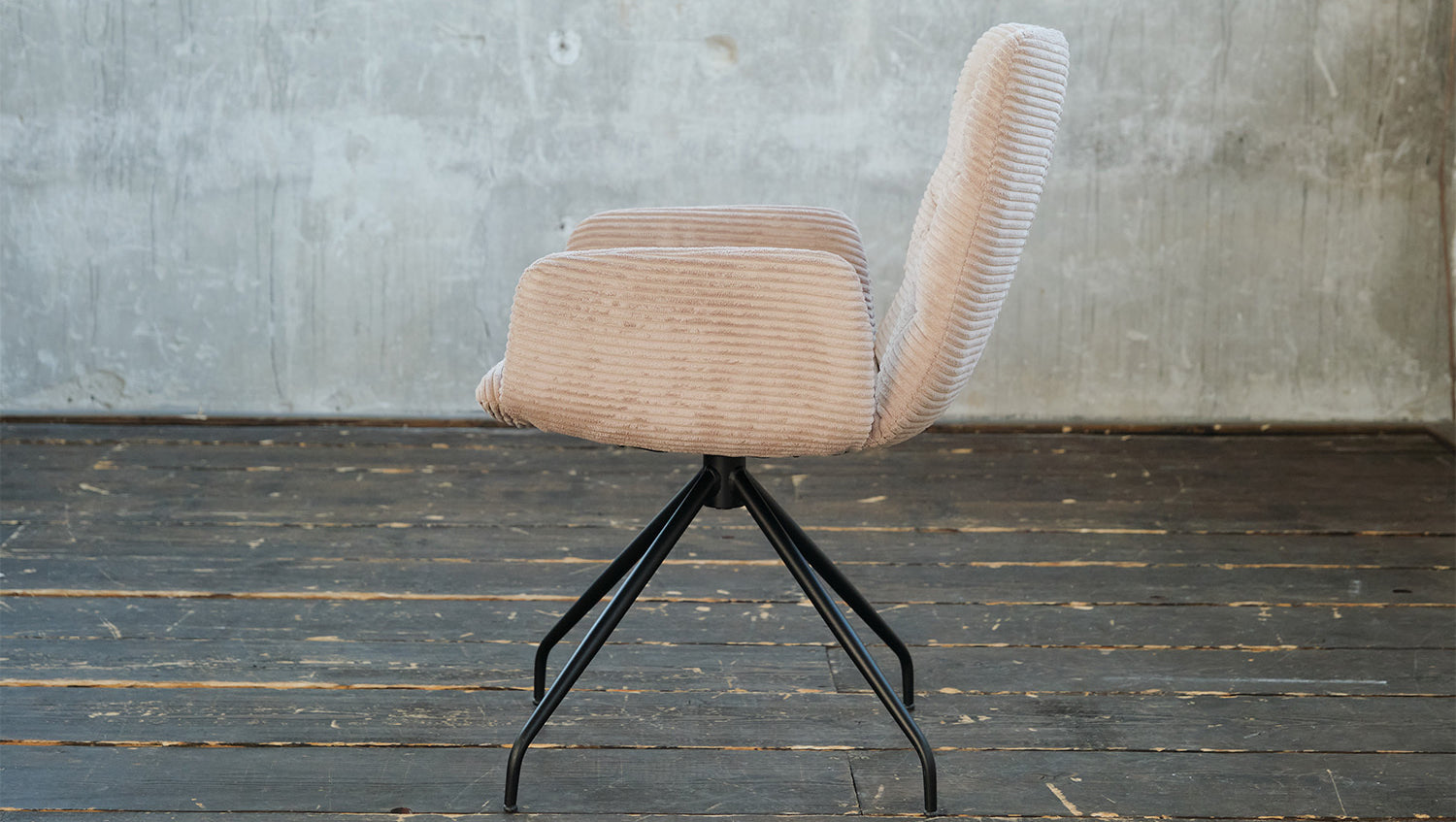 KAWOLA Stuhl NEW CHARME Drehstuhl Esszimmersessel Cord taupe