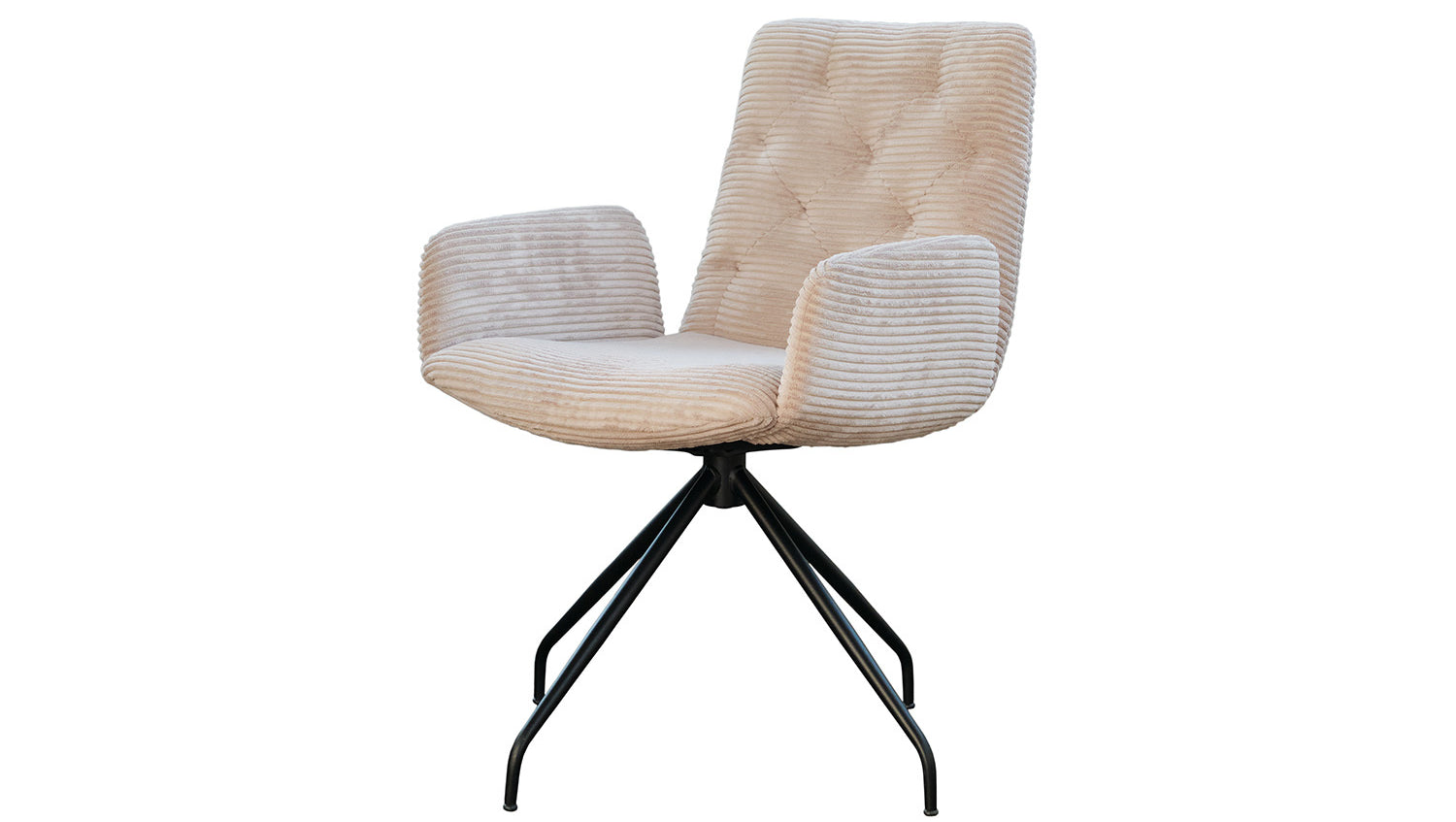 KAWOLA Stuhl NEW CHARME Drehstuhl Esszimmersessel Cord taupe