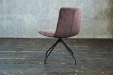 KAWOLA Stuhl NEW CHARME Drehstuhl Esszimmerstuhl Velvet roségrau