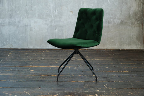 KAWOLA Stuhl NEW CHARME Drehstuhl Esszimmerstuhl Velvet smaragd