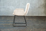 KAWOLA Stuhl NEW CHARME Esszimmersessel Cord cremeweiß