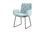KAWOLA Stuhl NEW CHARME Esszimmersessel Cord hellblau