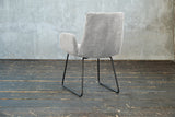 KAWOLA Stuhl NEW CHARME Esszimmersessel Cord hellgrau