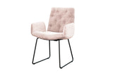 KAWOLA Stuhl NEW CHARME Esszimmersessel Cord rosa