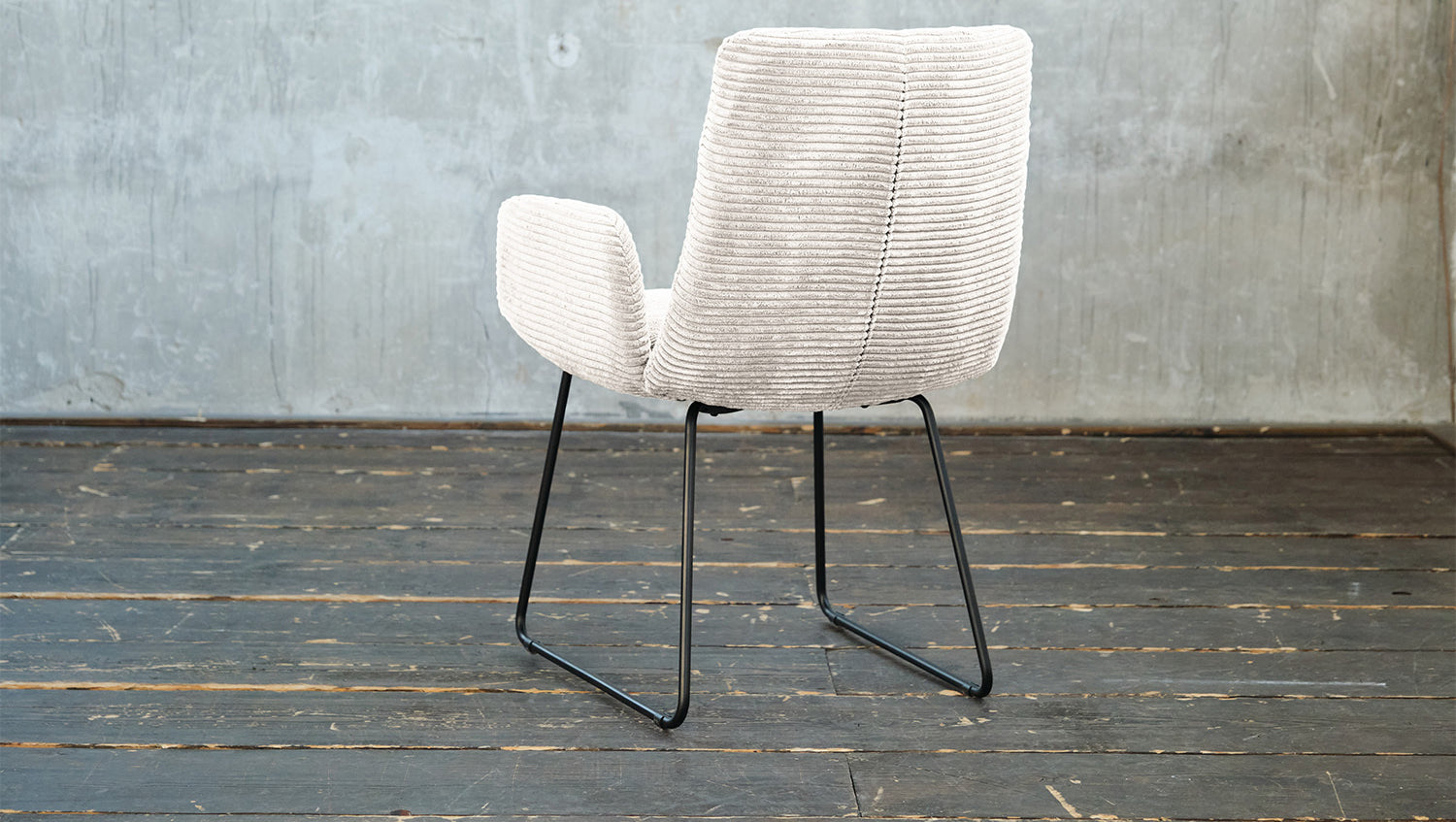KAWOLA Stuhl NEW CHARME Esszimmersessel Cord weiß