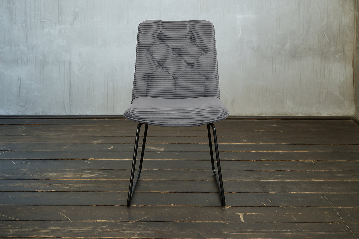 KAWOLA Stuhl NEW CHARME Esszimmerstuhl Cord grau