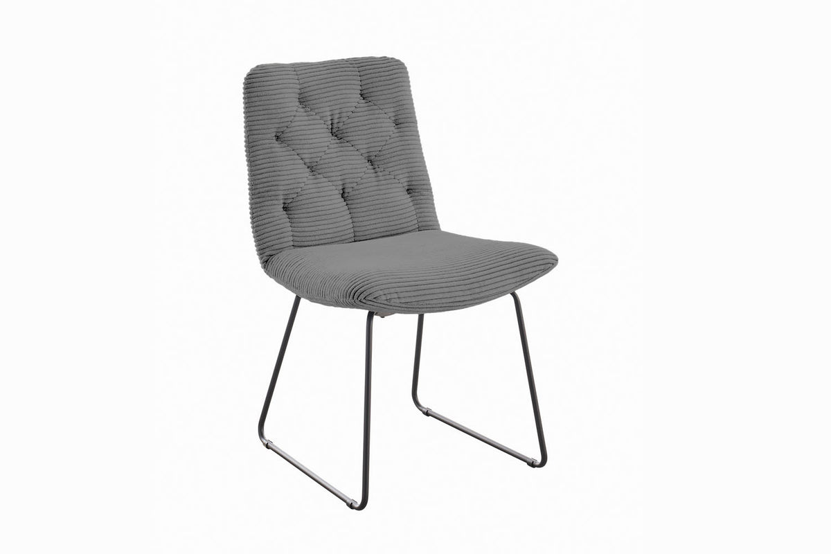 KAWOLA Stuhl NEW CHARME Esszimmerstuhl Cord grau