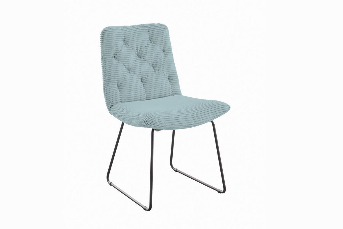 KAWOLA Stuhl NEW CHARME Esszimmerstuhl Cord hellblau