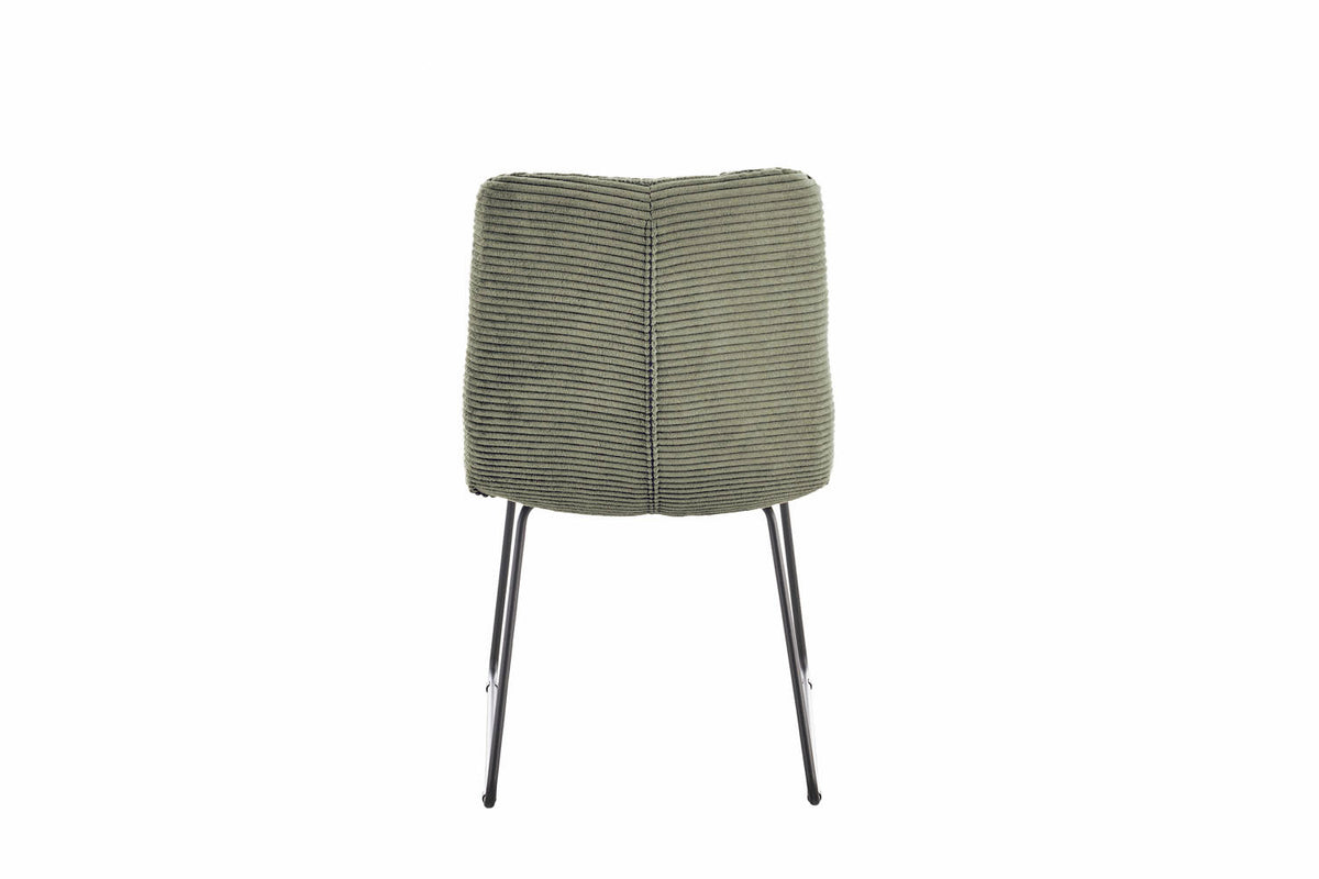 KAWOLA Stuhl NEW CHARME Esszimmerstuhl Cord olivgrün