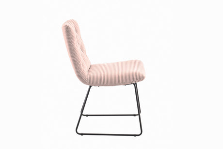 KAWOLA Stuhl NEW CHARME Esszimmerstuhl Cord rosa