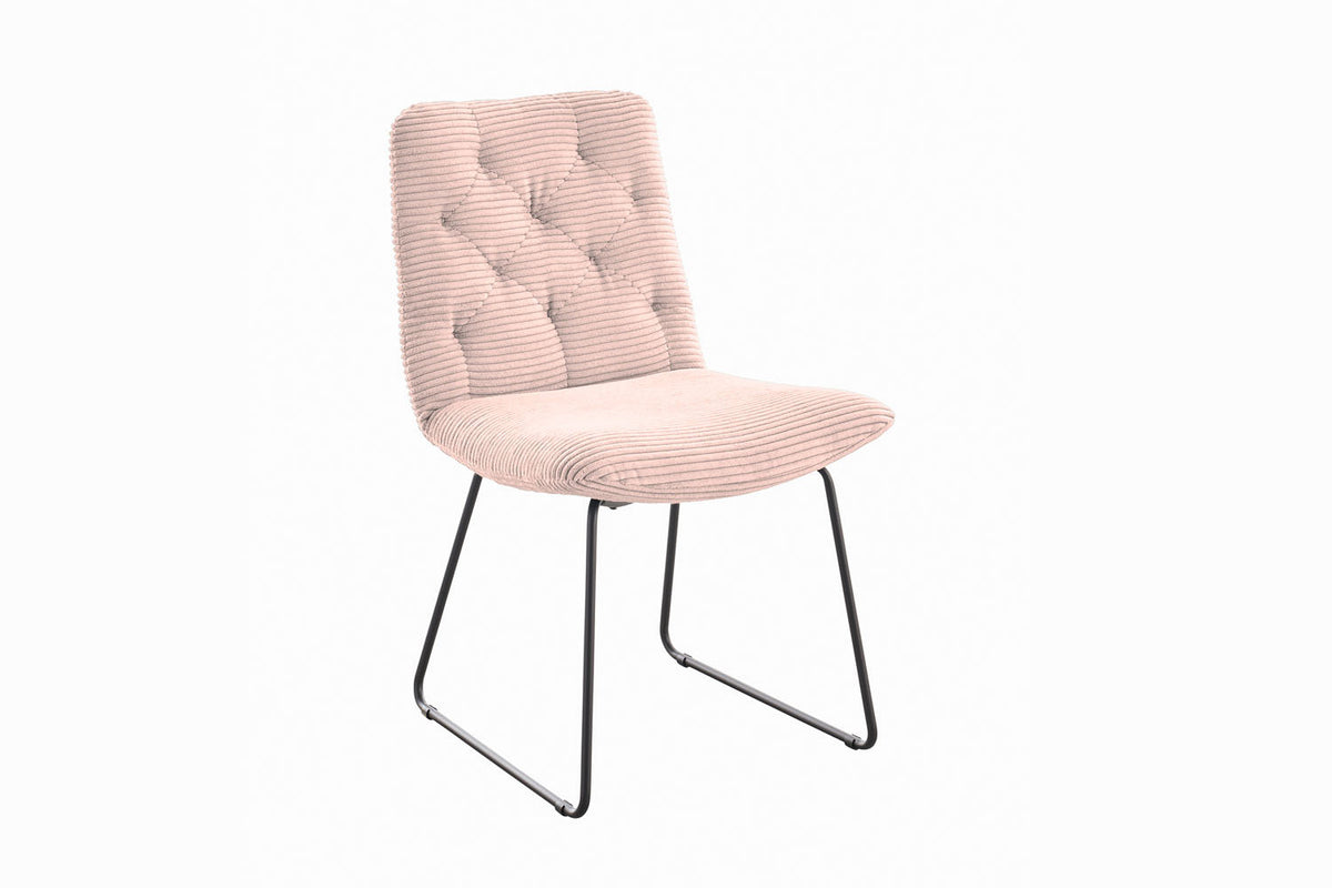 KAWOLA Stuhl NEW CHARME Esszimmerstuhl Cord rosa