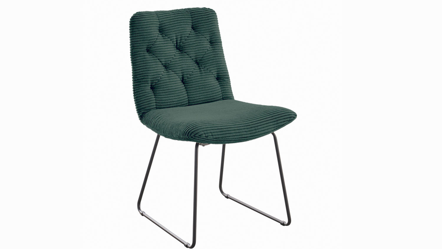 KAWOLA Stuhl NEW CHARME Esszimmerstuhl Cord smaragd
