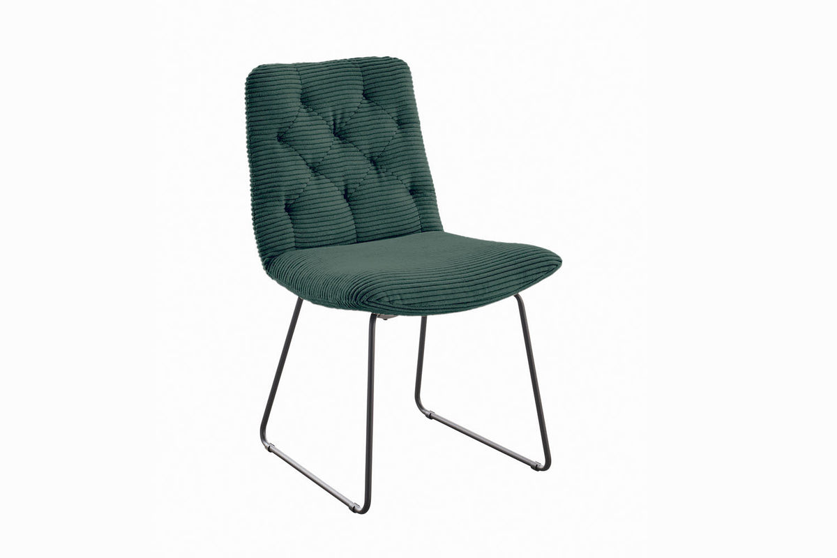 KAWOLA Stuhl NEW CHARME Esszimmerstuhl Cord smaragd