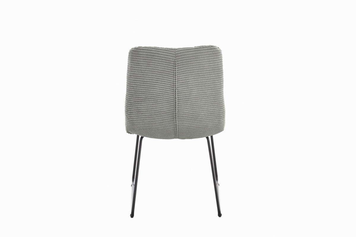 KAWOLA Stuhl NEW CHARME Esszimmerstuhl Cord steingrau