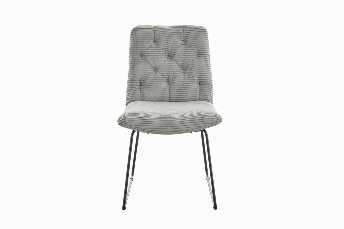 KAWOLA Stuhl NEW CHARME Esszimmerstuhl Cord steingrau