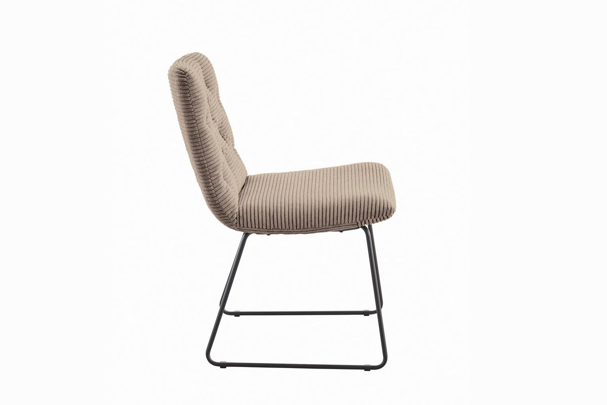 KAWOLA Stuhl NEW CHARME Esszimmerstuhl Cord taupe