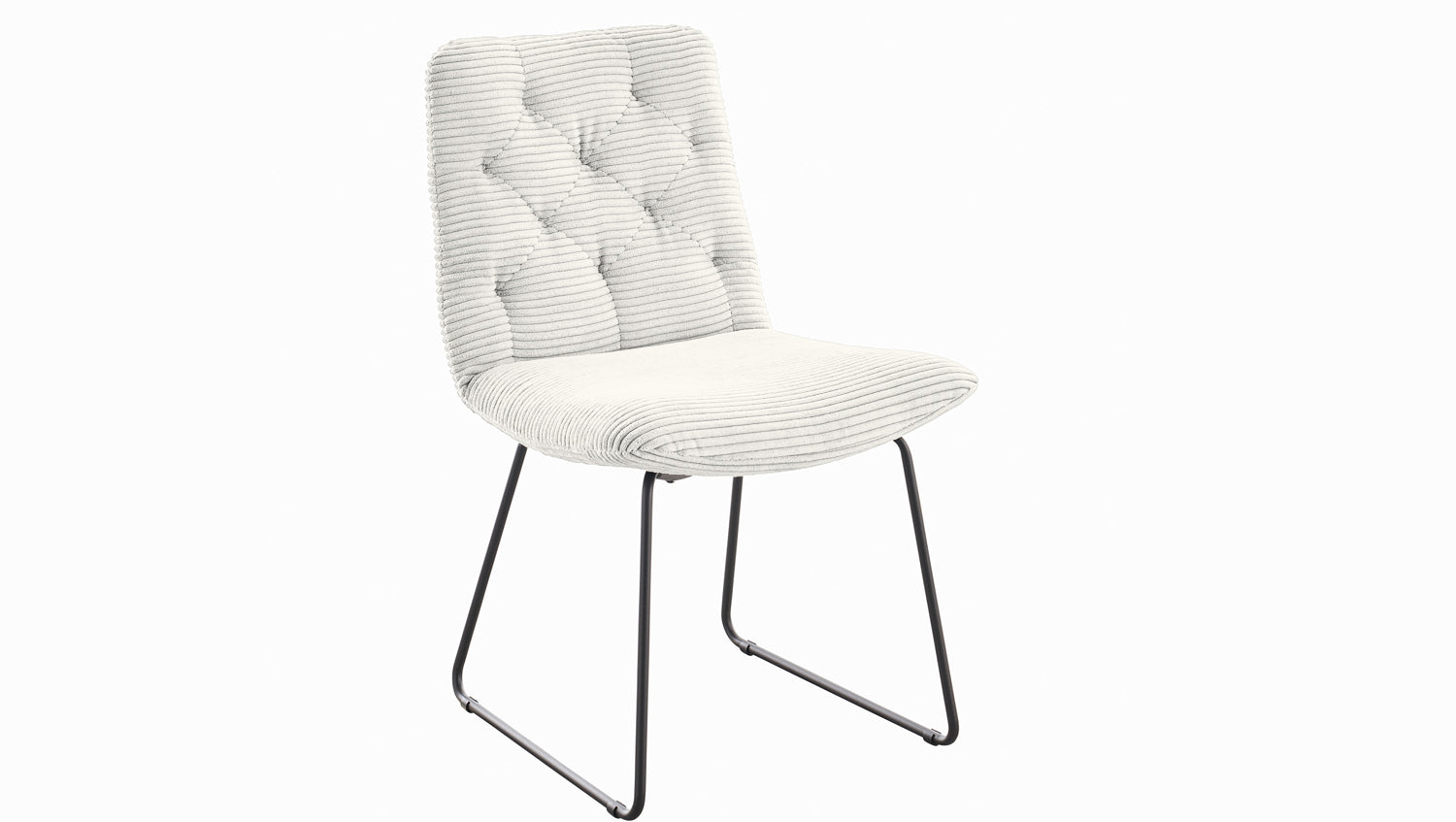 KAWOLA Stuhl NEW CHARME Esszimmerstuhl Cord weiß