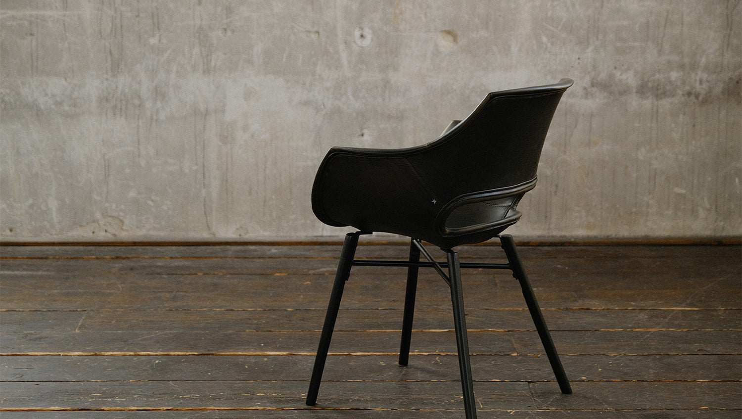 KAWOLA Stuhl ZAJA Esszimmerstuhl Kunstlederbezug Vintage schwarz