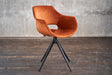 KAWOLA Stuhl ZAJA Esszimmerstuhl Velvet drehbar cognac