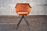 KAWOLA Stuhl ZAJA Esszimmerstuhl Velvet drehbar cognac