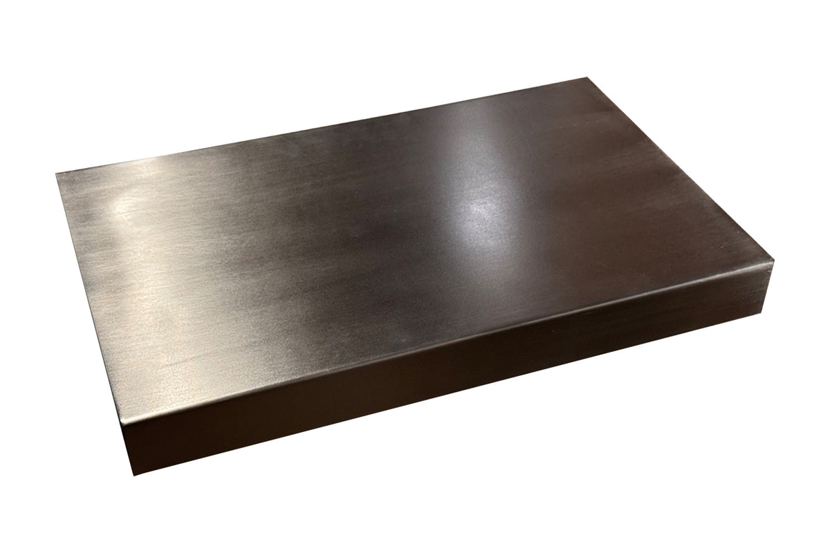 KAWOLA Tablett MADELINE gebürsteter Edelstahl für Armlehne Sofa