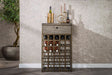 KAWOLA Weinschrank BALZAR Metall bronze 1 Schublade