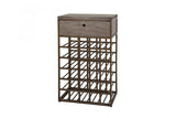 KAWOLA Weinschrank BALZAR Metall bronze 1 Schublade