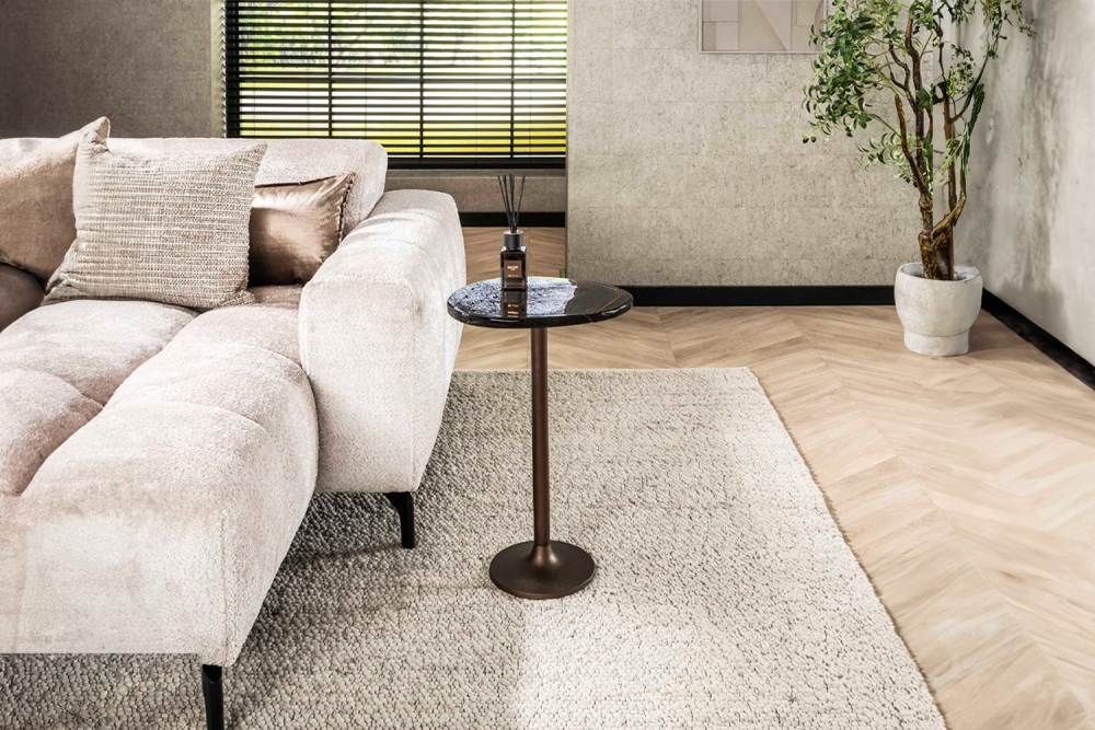 KAWOLA Beistelltisch DARI XL Glas kupfer