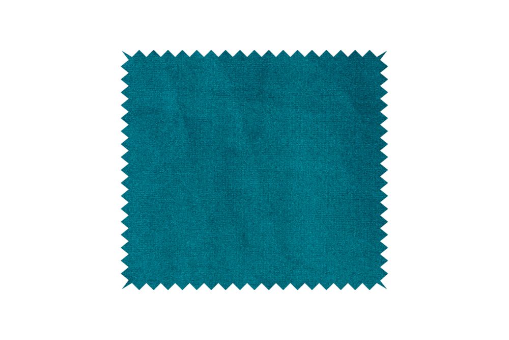 KAWOLA Stoffmuster Velvet blau 10x10cm