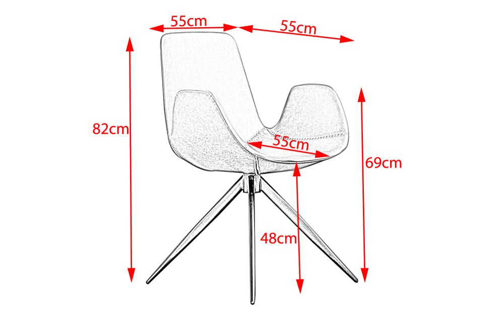 KAWOLA Stuhl QUEN Kunstleder braun