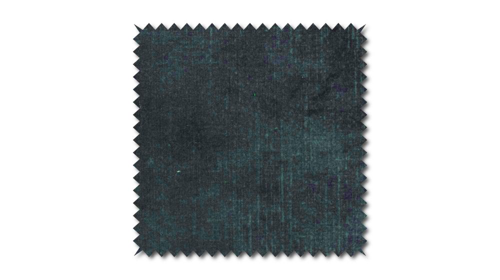 KAWOLA Stoffmuster Velvet petrol 10x10cm