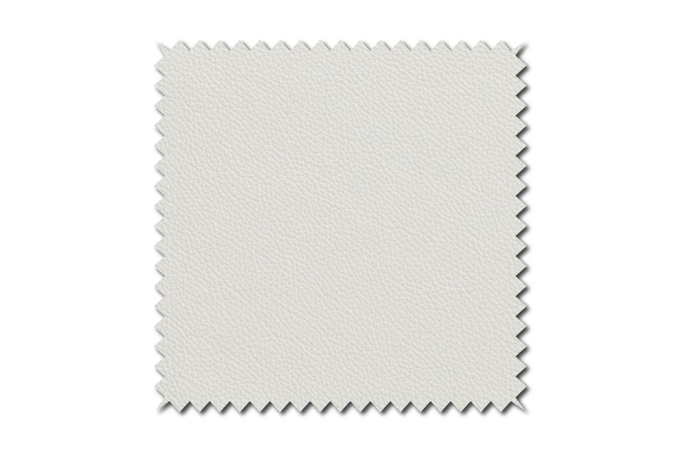 KAWOLA Stoffmuster Leder weiß 10x10cm