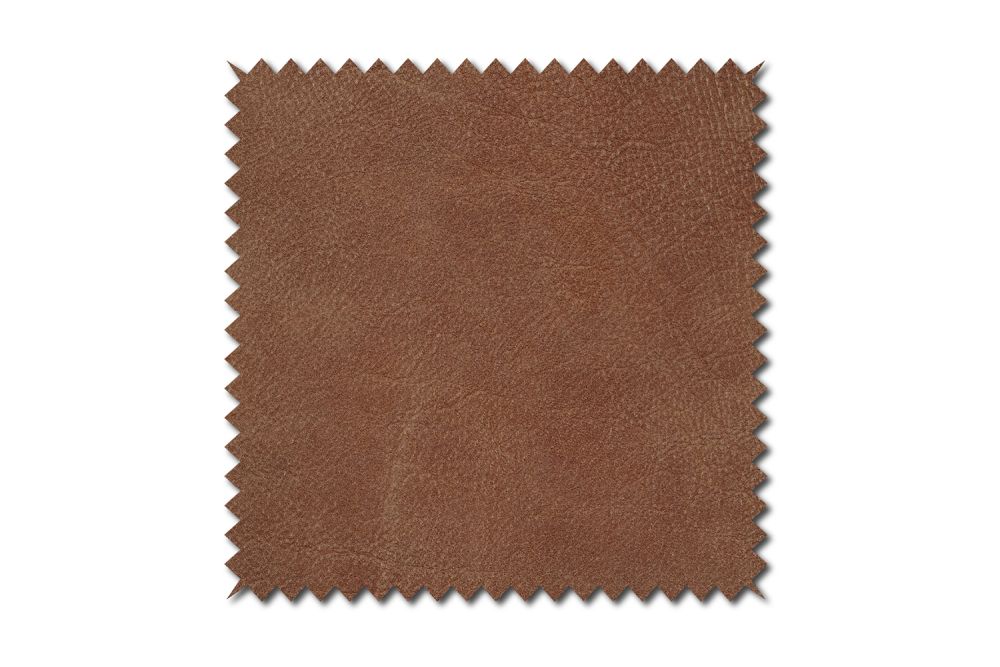 KAWOLA Stoffmuster Leder braun 10x10cm