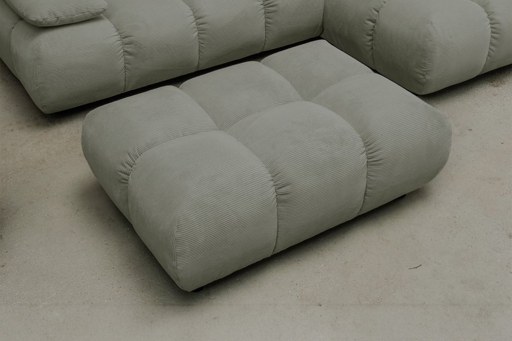 KAWOLA Polsterhocker VIVIEN Hockerbank Feincord olivgrün