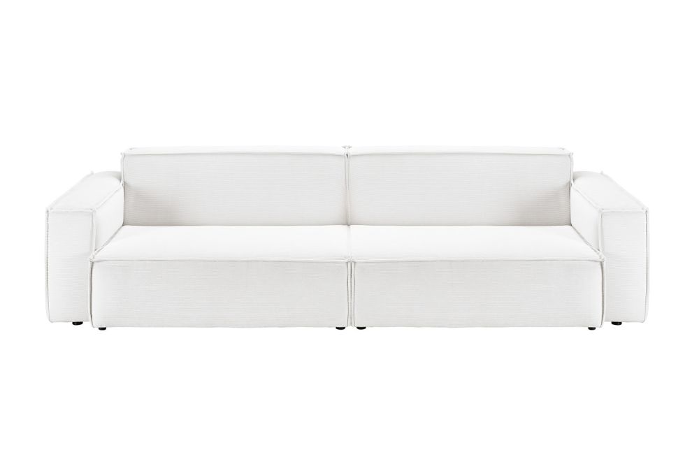 KAWOLA Sofa SAMU Feincord weiß