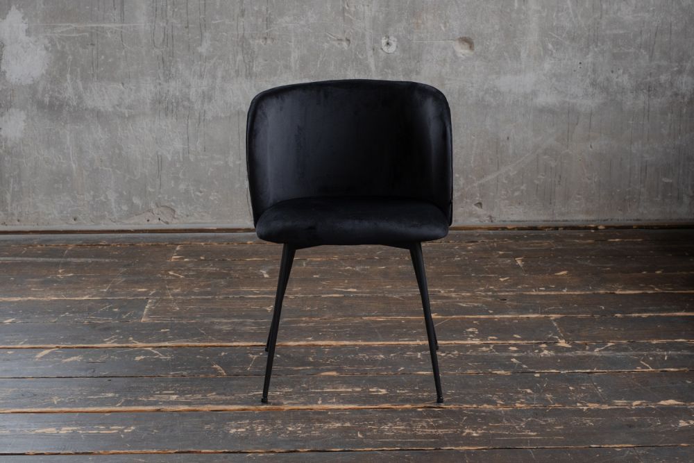 KAWOLA Stuhl LIVIA Esszimmerstuhl Velvet schwarz