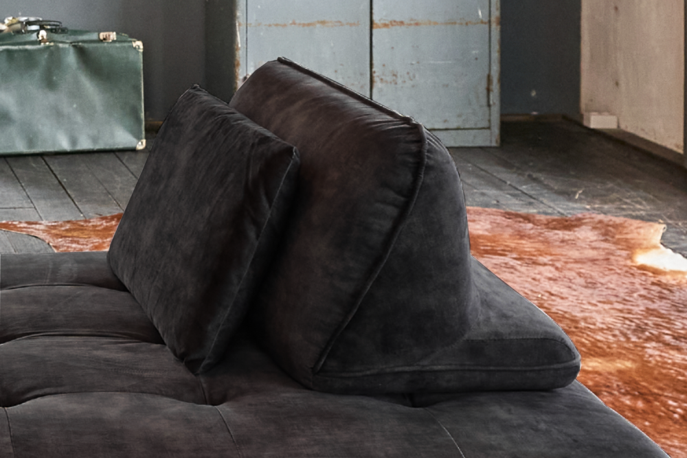 KAWOLA Rückenkissen WIOLO velvet anthrazit