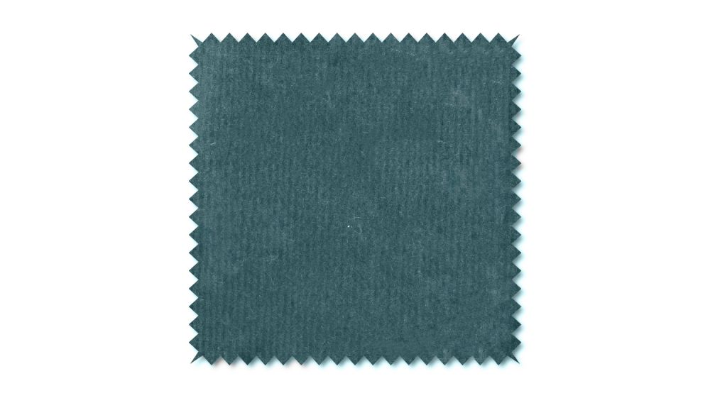 KAWOLA Stoffmuster Velvet grün petrol 10x10cm