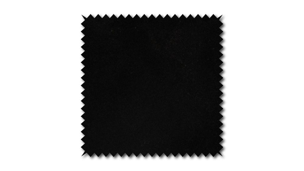 KAWOLA Stoffmuster Velvet schwarz 10x10cm