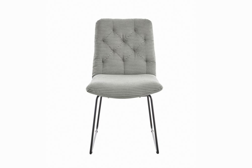 KAWOLA Stuhl NEW CHARME Esszimmerstuhl Cord steingrau