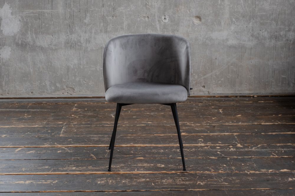 KAWOLA Stuhl LIVIA Esszimmerstuhl Velvet grau