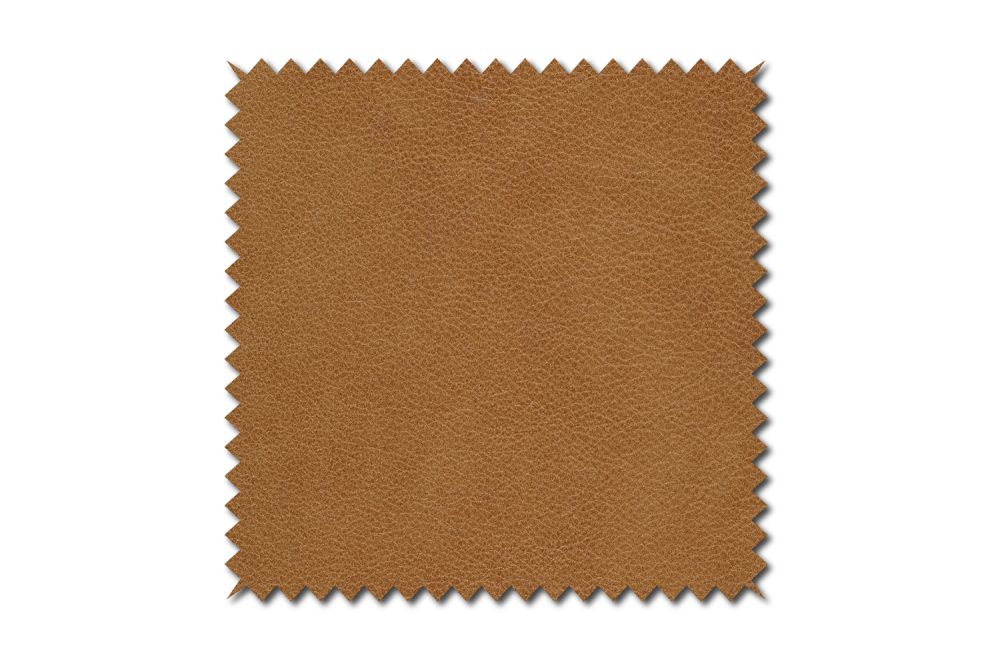 KAWOLA Stoffmuster Leder cognac 10x10cm