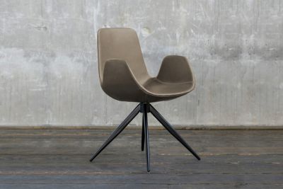 KAWOLA Stuhl QUEN Kunstleder grau KAWOLA Stuhl QUEN Kunstleder grau