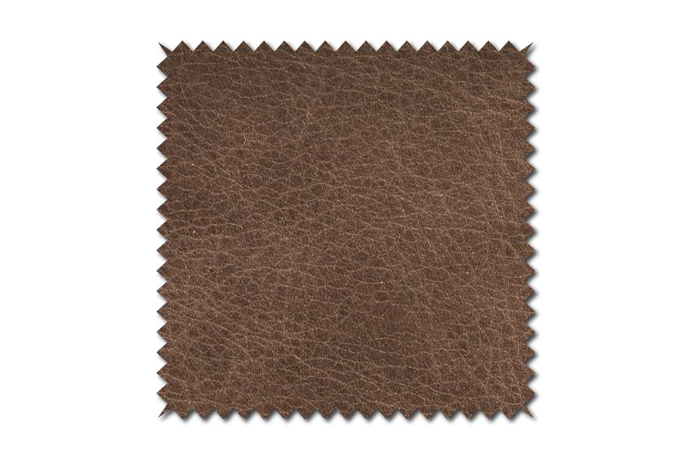 KAWOLA Stoffmuster Leder braun 10x10cm