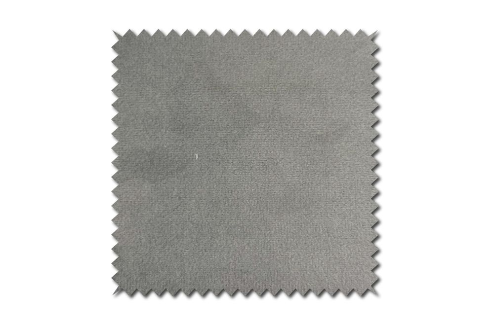 KAWOLA Stoffmuster Velvet silber 10x10cm