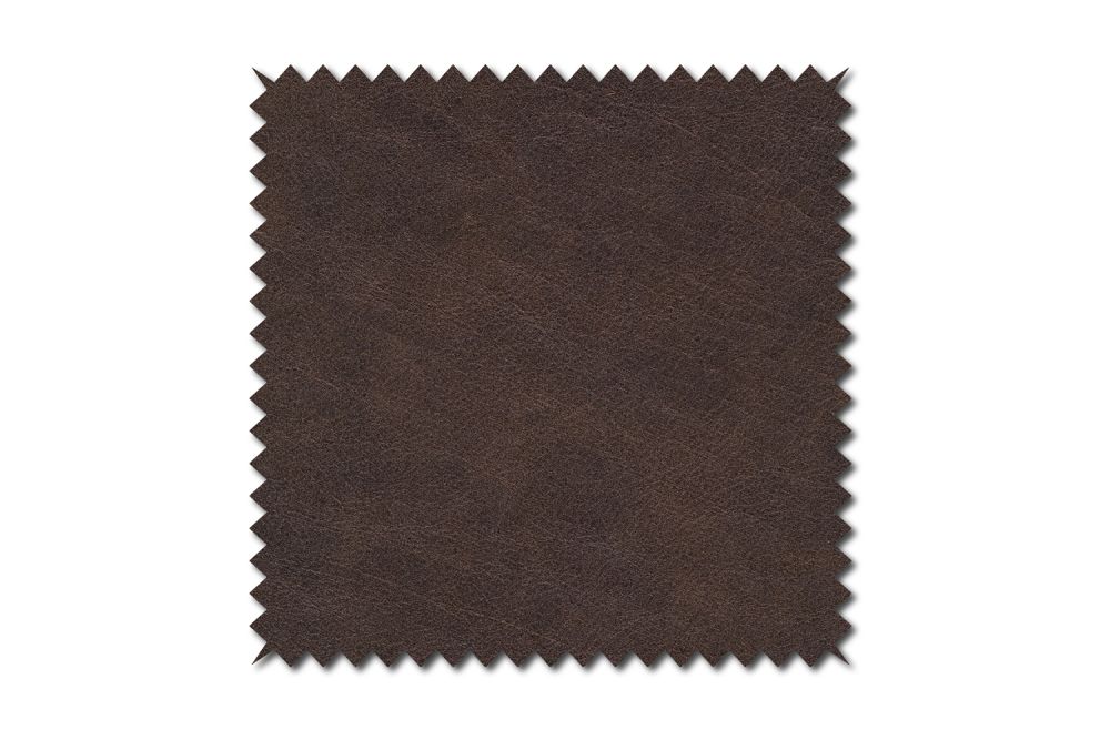 KAWOLA Stoffmuster Leder dunkelbraun 10x10cm
