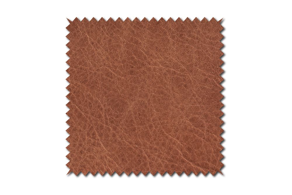 KAWOLA Stoffmuster Leder brandy 10x10cm