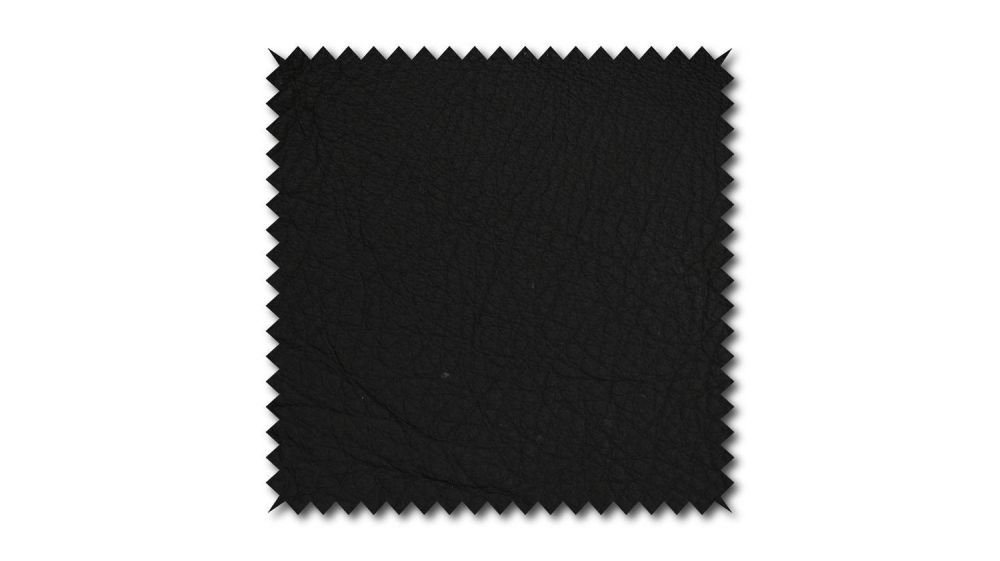 KAWOLA Stoffmuster Leder matt schwarz 10x10cm